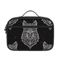 Native Tribal Wolf Pattern Print Portable Lunch Bag