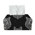 Native Tribal Wolf Pattern Print Rectangle Tissue Box Cover