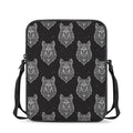 Native Tribal Wolf Pattern Print Rectangular Crossbody Bag