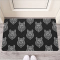 Native Tribal Wolf Pattern Print Rubber Doormat