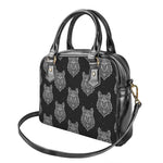 Native Tribal Wolf Pattern Print Shoulder Handbag