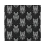 Native Tribal Wolf Pattern Print Silk Bandana