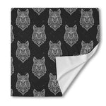 Native Tribal Wolf Pattern Print Silk Bandana