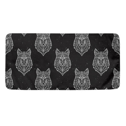 Native Tribal Wolf Pattern Print Towel