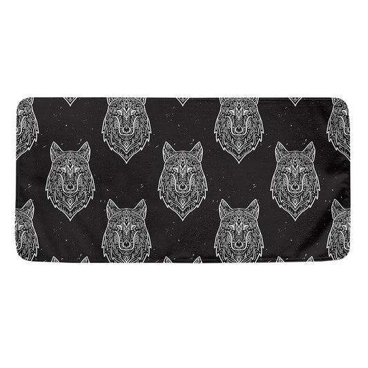 Native Tribal Wolf Pattern Print Towel