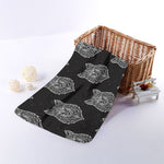 Native Tribal Wolf Pattern Print Towel