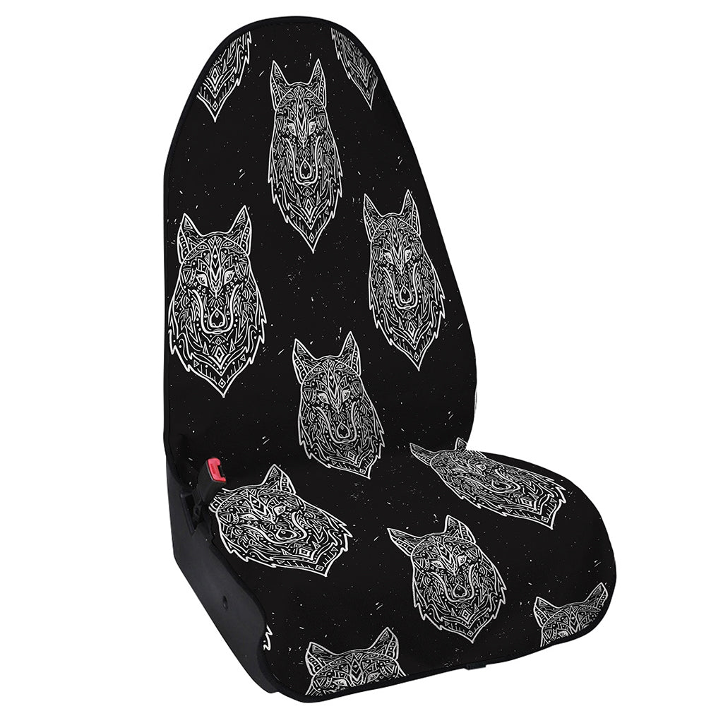 Native Tribal Wolf Pattern Print Waterproof Car Seat Cover