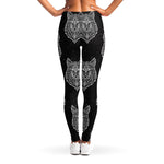 Native Tribal Wolf Pattern Print Women's Leggings