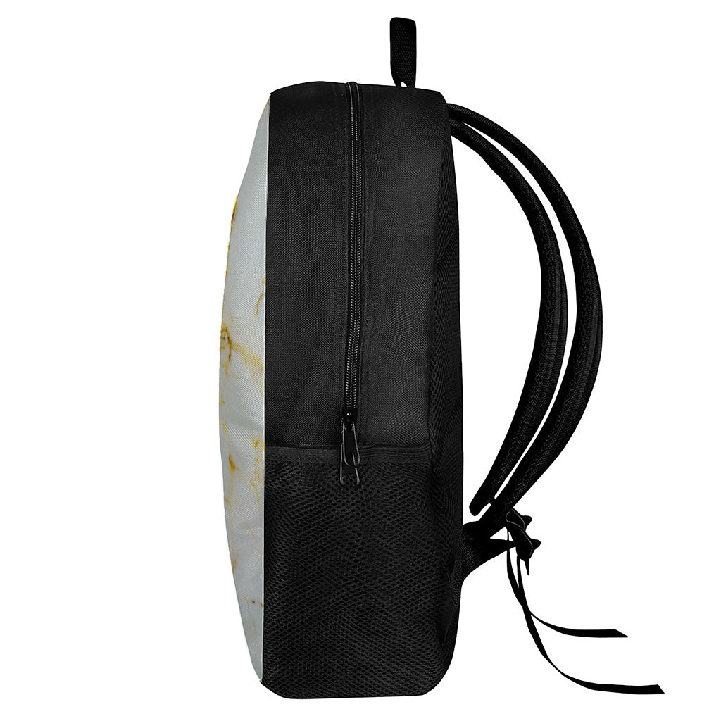 Natural Gold Marble Print 17 Inch Backpack