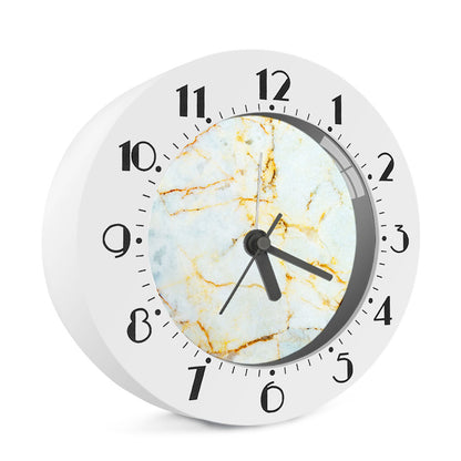 Natural Gold Marble Print Alarm Clock