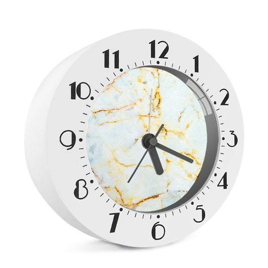 Natural Gold Marble Print Alarm Clock