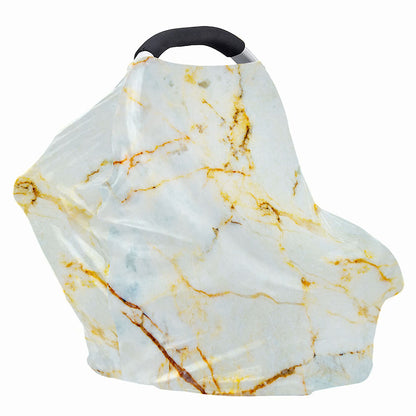 Natural Gold Marble Print Baby Seat Cover