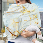 Natural Gold Marble Print Baby Seat Cover