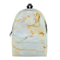 Natural Gold Marble Print School Backpack