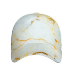 Natural Gold Marble Print Baseball Cap