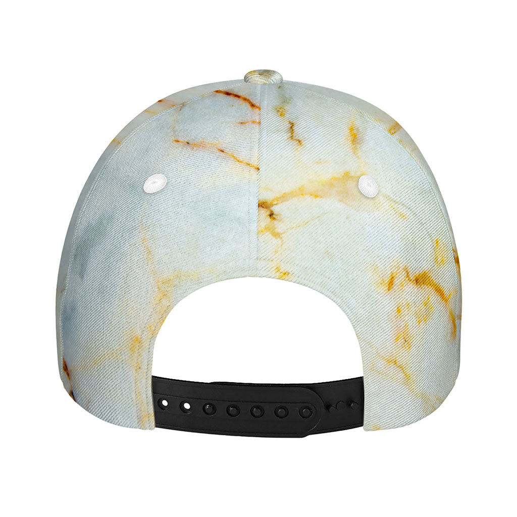 Natural Gold Marble Print Baseball Cap
