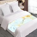 Natural Gold Marble Print Bed Runner