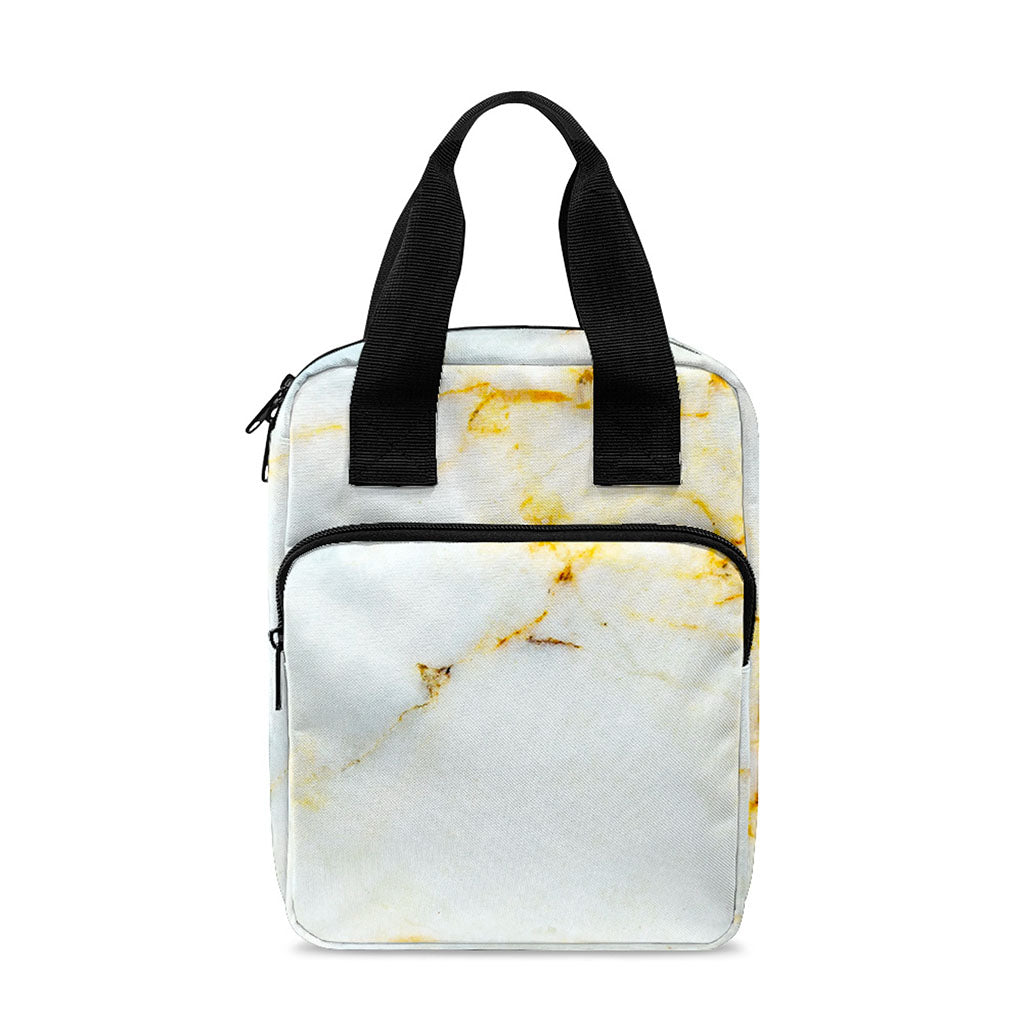 Natural Gold Marble Print Bible Tote Bag