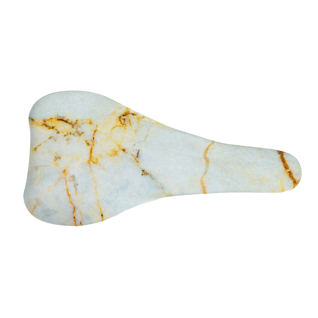 Natural Gold Marble Print Bicycle Seat Cover