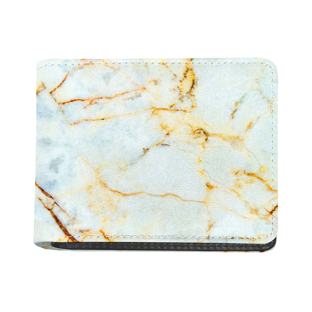 Natural Gold Marble Print Bifold Wallet
