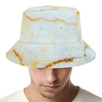 Natural Gold Marble Print Bucket Hat