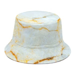 Natural Gold Marble Print Bucket Hat