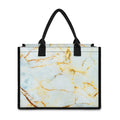 Natural Gold Marble Print Canvas Tote Bag