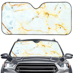 Natural Gold Marble Print Car Windshield Sun Shade