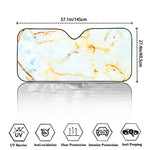 Natural Gold Marble Print Car Windshield Sun Shade