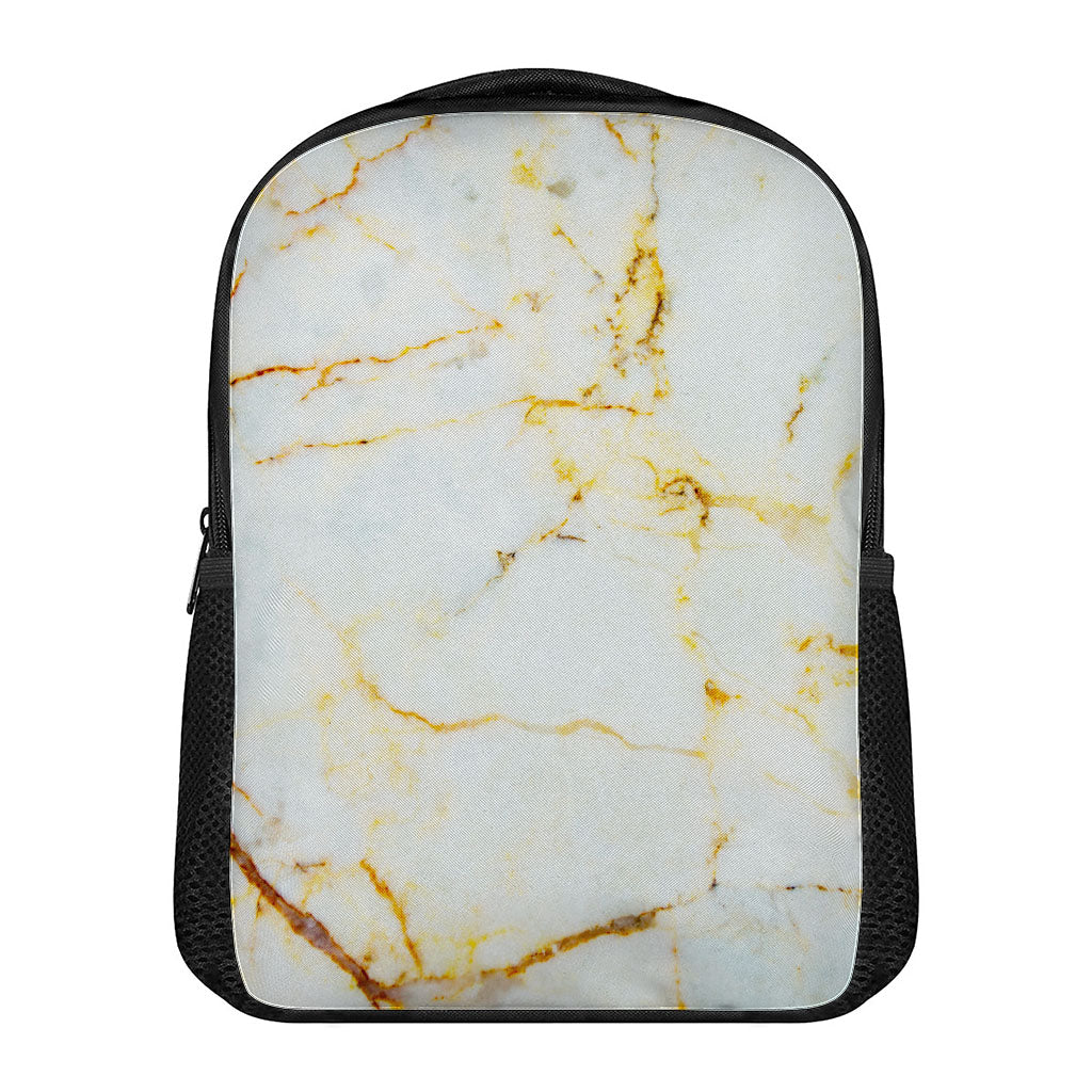 Natural Gold Marble Print Casual Backpack
