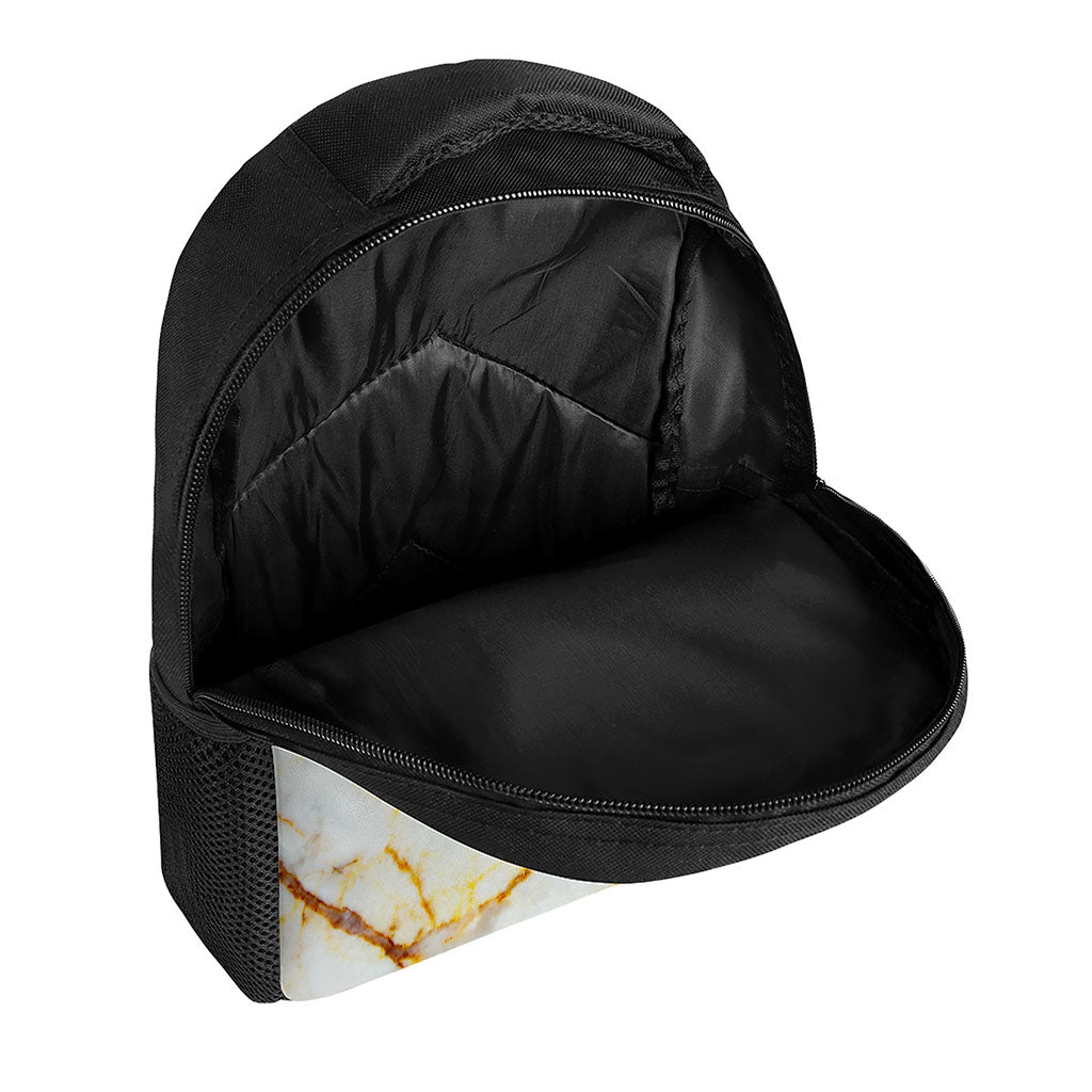 Natural Gold Marble Print Casual Backpack