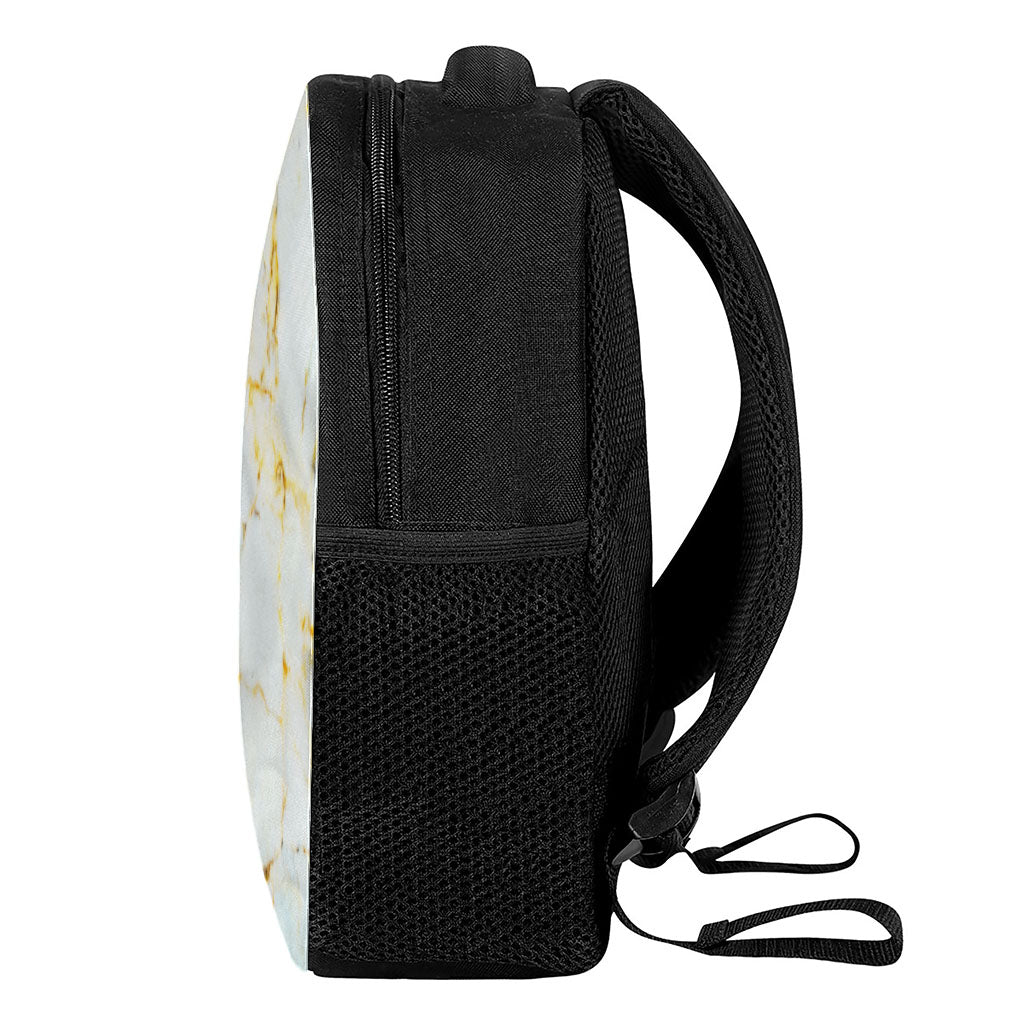 Natural Gold Marble Print Casual Backpack