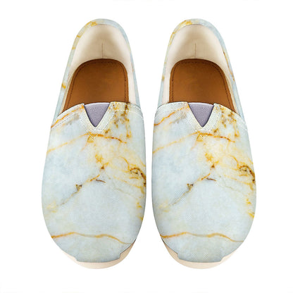 Natural Gold Marble Print Casual Shoes