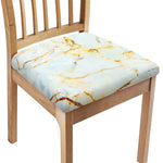 Natural Gold Marble Print Chair Cushion Cover