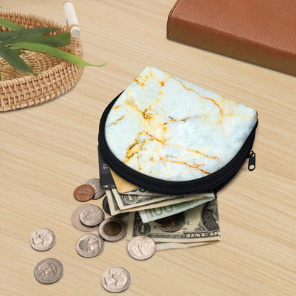Natural Gold Marble Print Coin Purse