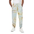 Natural Gold Marble Print Cotton Sweatpants