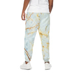 Natural Gold Marble Print Cotton Pants