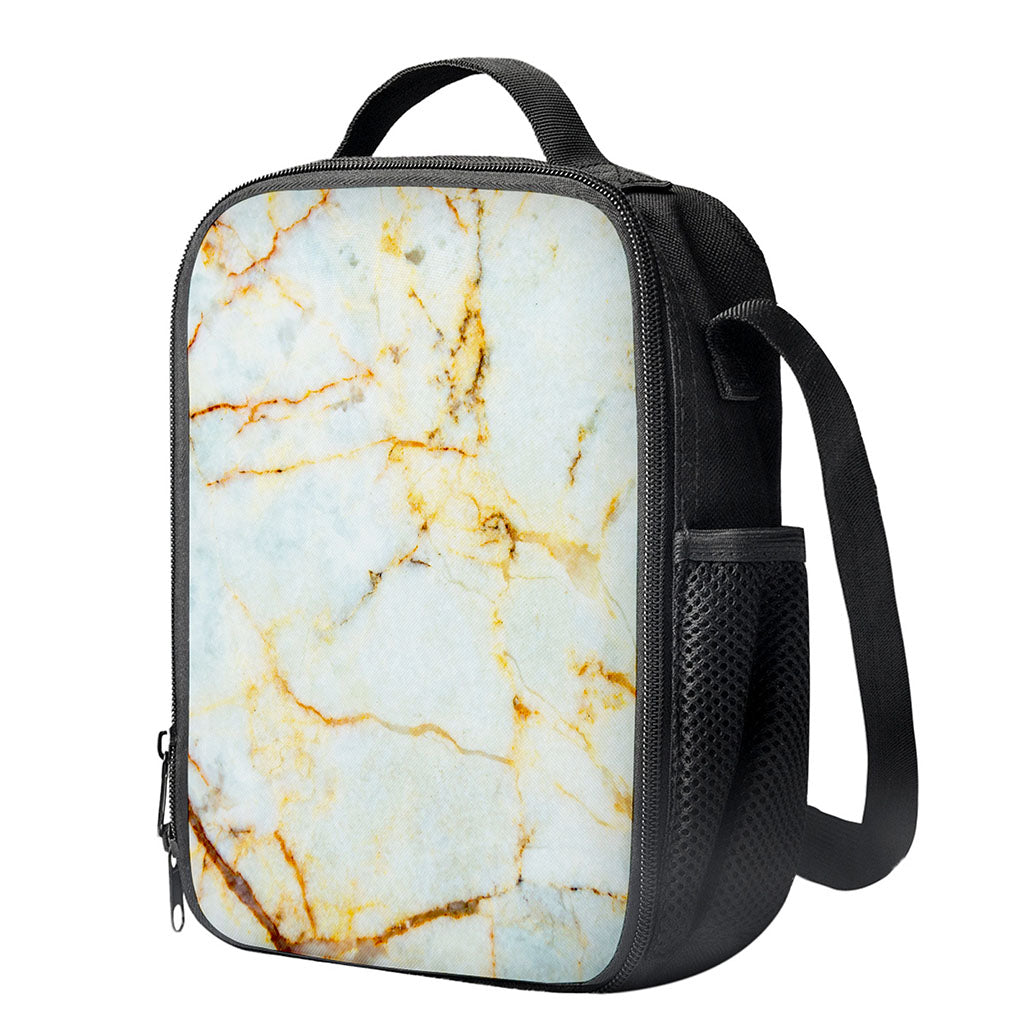 Natural Gold Marble Print Crossbody Lunch Bag