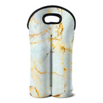 Natural Gold Marble Print Double Neoprene Wine Tote