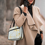 Natural Gold Marble Print Double Strap Bible Bag