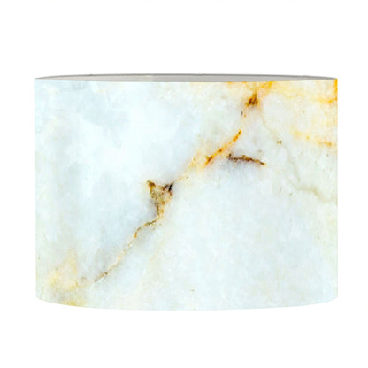 Natural Gold Marble Print Drum Lamp Shade
