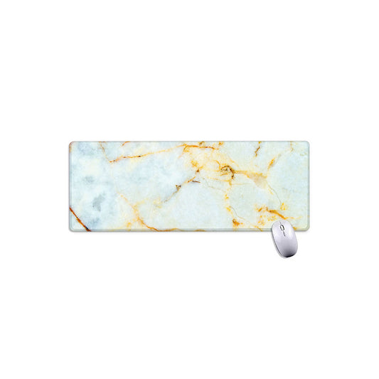 Natural Gold Marble Print Extended Mouse Pad