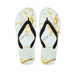 Natural Gold Marble Print Flip Flops