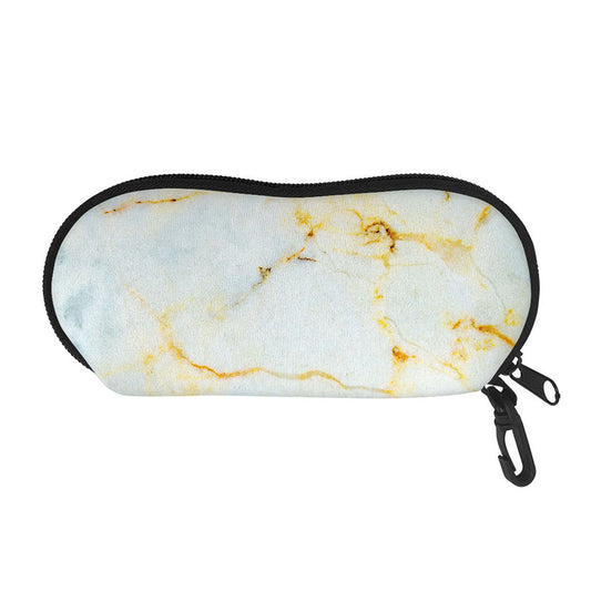 Natural Gold Marble Print Glasses Case