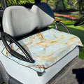 Natural Gold Marble Print Golf Cart Seat Cover