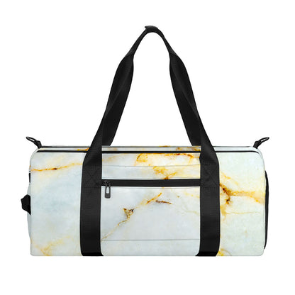 Natural Gold Marble Print Gym Bag