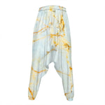 Natural Gold Marble Print Hammer Pants