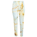 Natural Gold Marble Print High-Waisted Pocket Leggings