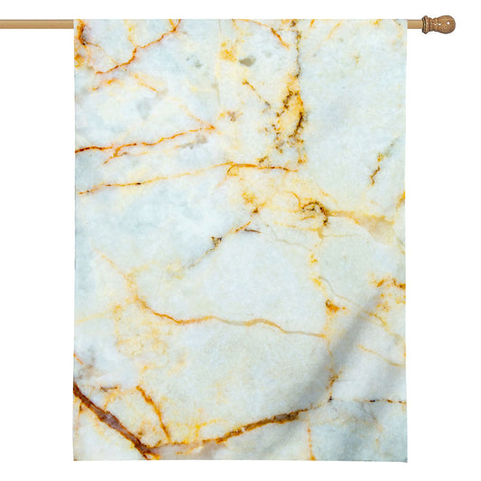 Natural Gold Marble Print House Flag
