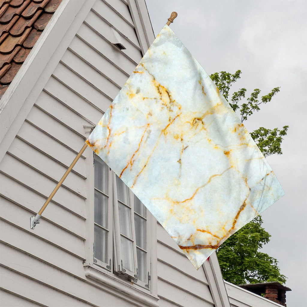 Natural Gold Marble Print House Flag